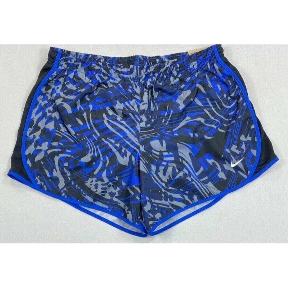 Nike Girl's Standard‎ Dri-Fit Running Run Shorts, Medium, Blue/black